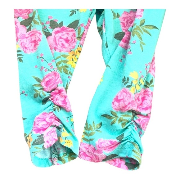 Bundles baby Place pull-on Floral Print Leggings elastic waist blue Girl 6-9 Mo - Picture 6 of 9